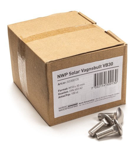 NWP Solar Vagnsbult VB30 - M10 x 30 - 2