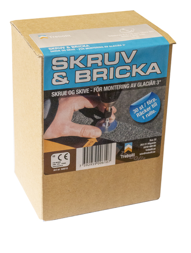 SKRUV OCH BRICKA TREBOLIT 35 MM 30 ST/ FRP - 3